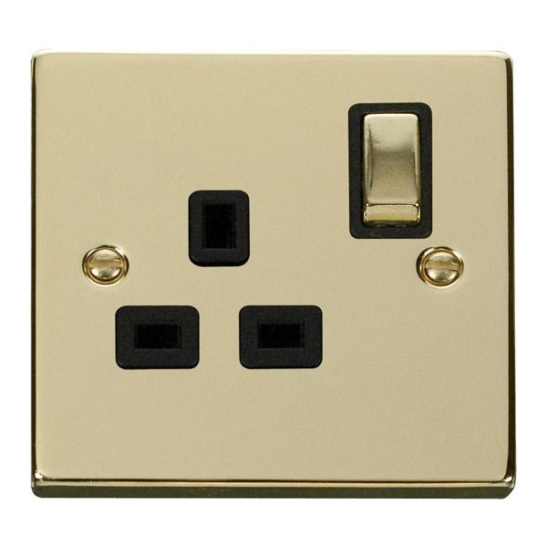 Click VPBR535BK 1 Gang 13A DP ‘Ingot’ Switched Socket Outlet