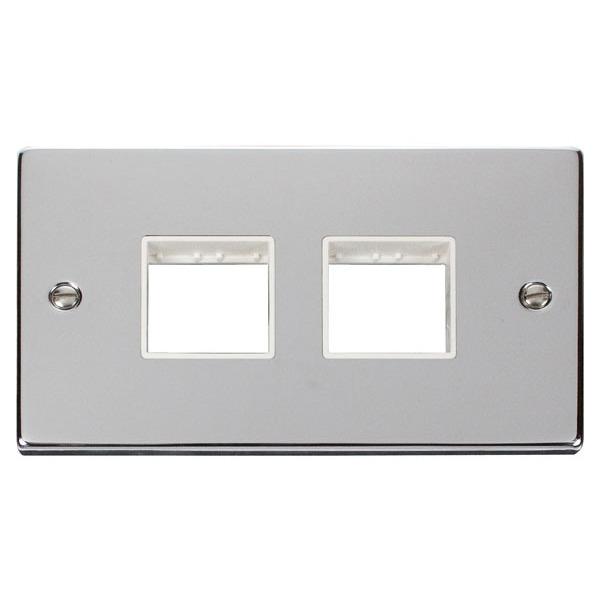 Click VPCH404WH 2 Gang Plate (2 x 2) Aperture