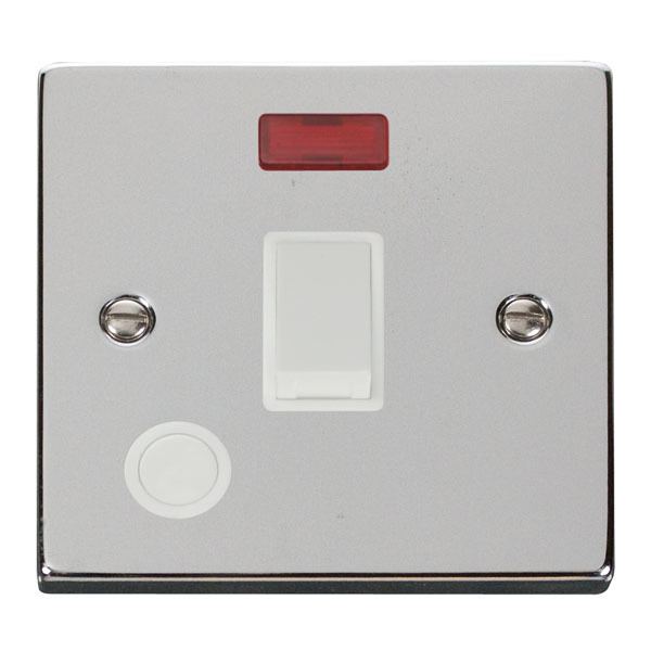 Click VPCH023WH 20A 1 Gang DP Switch With Flex Outlet And Neon