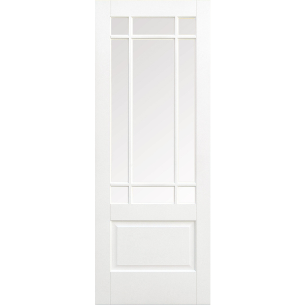 Downham 9L Glazed Primed White Doors 610 x 1981