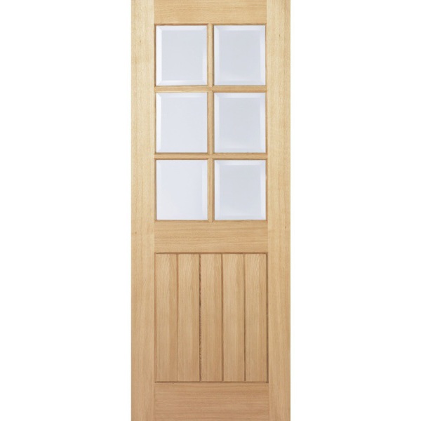 Mexicano 6 Glazed Panel Internal Oak Door 610 x 1981