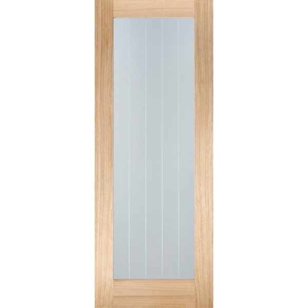 Mexicano Glazed Panel Oak Internal Door 686 x 1981