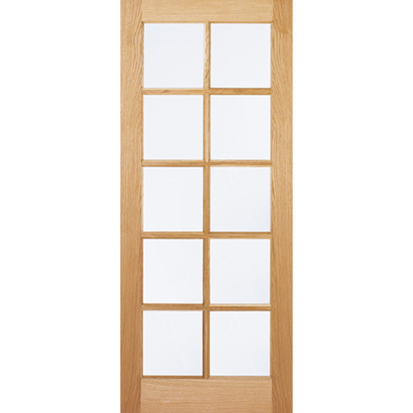 10 Panel Glazed internal Oak Door 686 x 1981