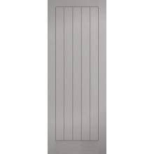 78X27 Textured Vertical 5 Panel Fire Door Grey