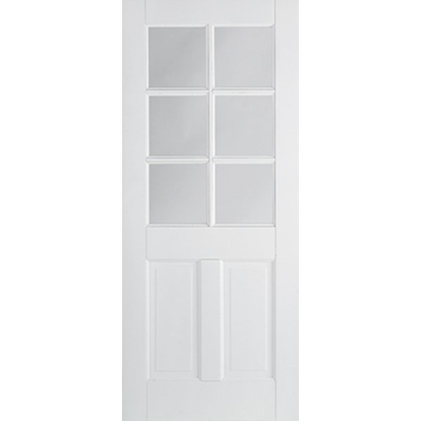 Canterbury 2P 6L Primed White Doors 686 x 1981