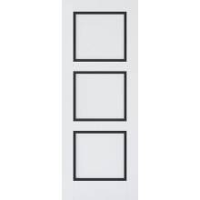 78"X27"X35Mm Luxemburg 3 Panel White/Black 3 Panel 