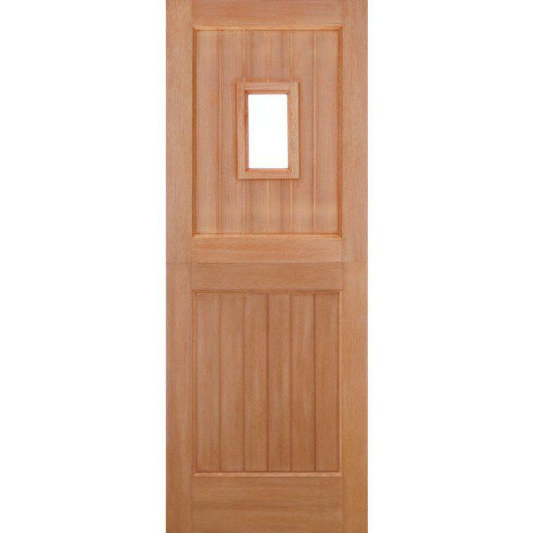 Glazed stable hardwood external door