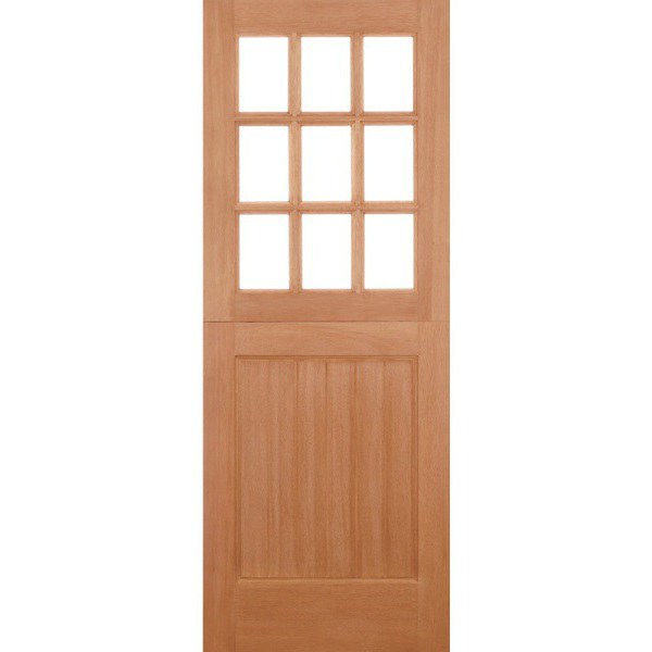 9 Panel glazed Hardwood external stable door