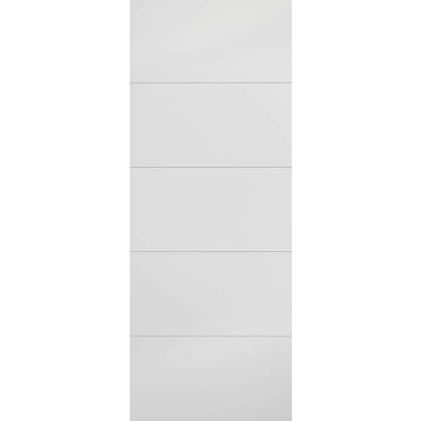 Horizontal Four Line Primed White Doors 838 x 1981