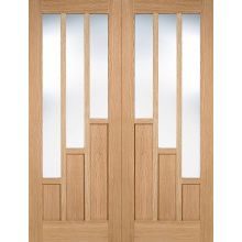78X42 Pairs Oak Coventry With Clear Glass