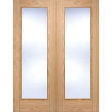 78X60 Pairs Oak Prefinished Vancouver With Clear Glass 