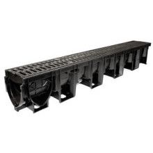 ACO HexDrain Pro 100 Channel with black composite grating 1m 
