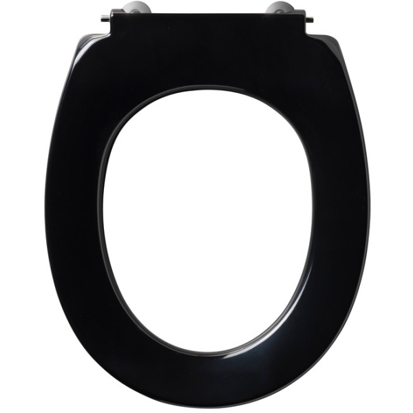 Armitage Shanks Contour 21 Small Toilet Seat For 305mm High Pan No Cover Bottom Fixing Hinges Black