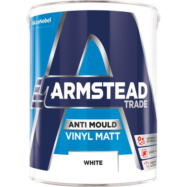 Armstead Anti-Mould Vinyl Matt White 5L