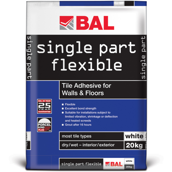 Bal 20kg Single Part Flexible Adhesive Grey