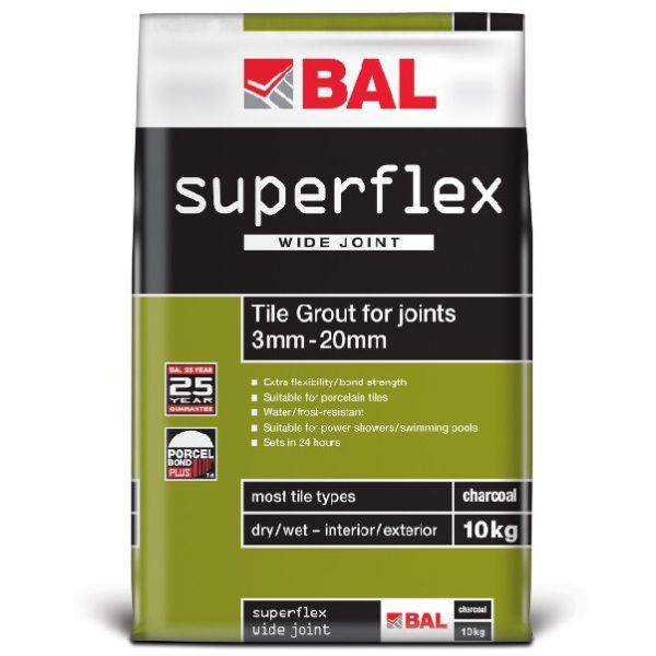 BAL Superflex Wide Joint Grout Charcoal 3.5kg