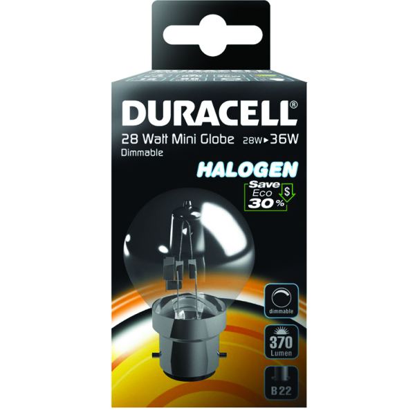 Duracell Eco Golfball Halogen Lamp BC S6878 28w