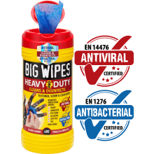 Big Wipes Heavy-Duty Pro+ Antiviral 80 Tub