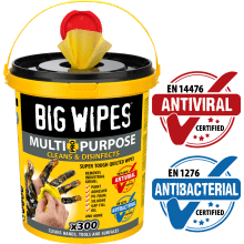 Big Wipes Multi-Purpose Pro+ Antiviral Bucket 300
