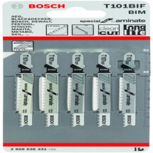 Bosch Jigsaw Blades T101BIF Pack Of 5 For Laminate
