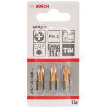 Bosch Pk/3 Screwdriver Bit PH2 Maxgrip 2607001546