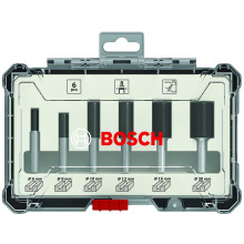 Bosch Straight Router Bit Set 6 Piece
