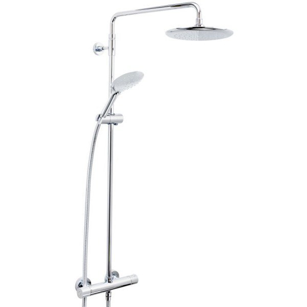 Bristan Carre Exposed Fixed Head Bar Shower with Diverter & Kit
