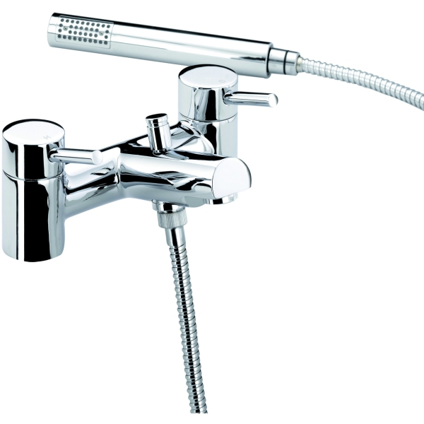 Bristan Prism Pillar Bath Shower Mixer Tap 185mm x 188mm x 260mm  Chrome