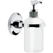 Bristan Solo Wall Mounted Frosted Glass Soap Dispenser Chrome