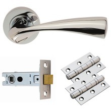 Carlisle Brass Sintra Lever on Rose Latch Pack Chrome Plated