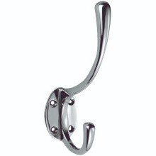 Carlisle Brass Victorian Hat and Coat Hook Polished Chrome 64mm