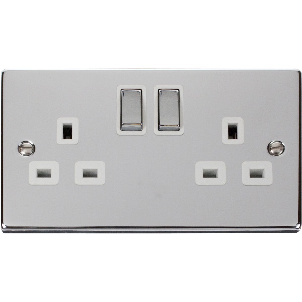 Click VPCH536WH 2 Gang 13A DP ‘Ingot’ Switched Socket Outlet