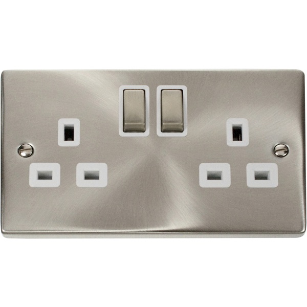 Click VPSC536WH 2 Gang 13A DP ‘Ingot’ Switched Socket Outlet