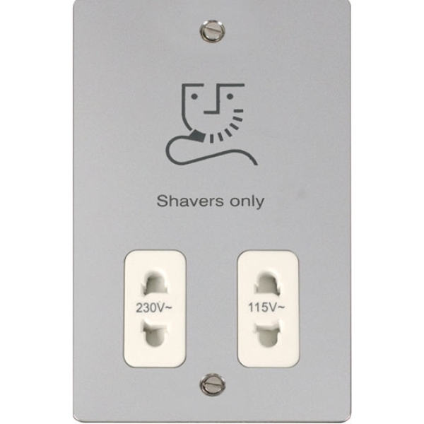 Click FPCH100WH 115/230V Shaver Socket Outlet