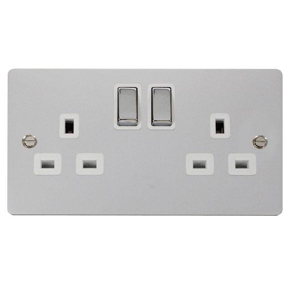 Click FPCH536WH Ingot 2-Gang 13A DP Switched Socket