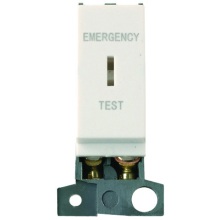 Click MD029PW 13A Resistive DP Keyswitch “Emergency Test” - Polar White 
