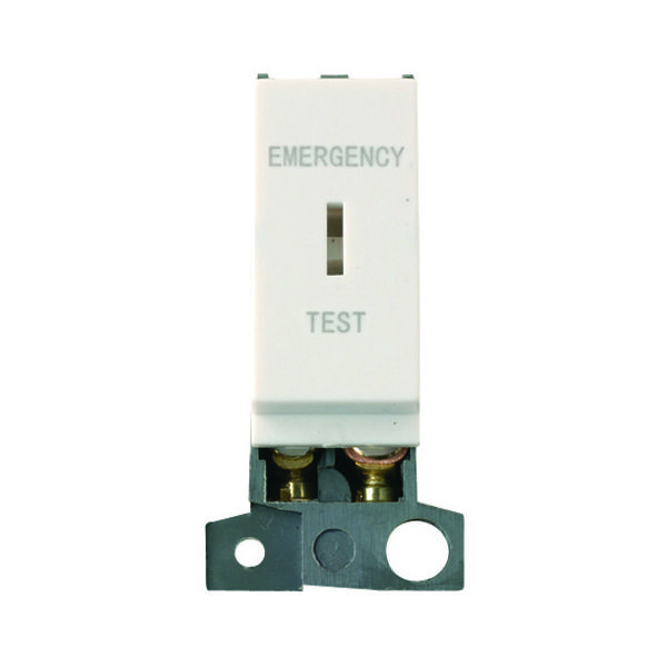 Click MD029PW 13A Resistive DP Keyswitch “Emergency Test” - Polar White