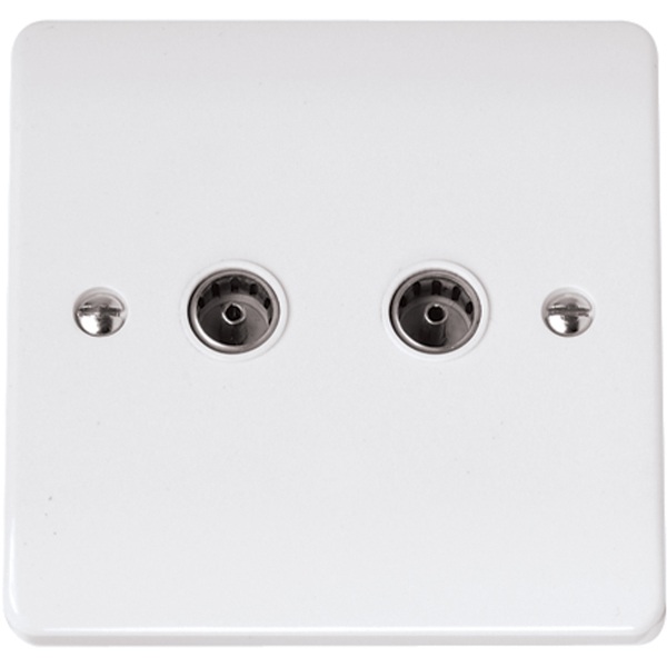 Click CMA066 Twin Coaxial Socket Outlet