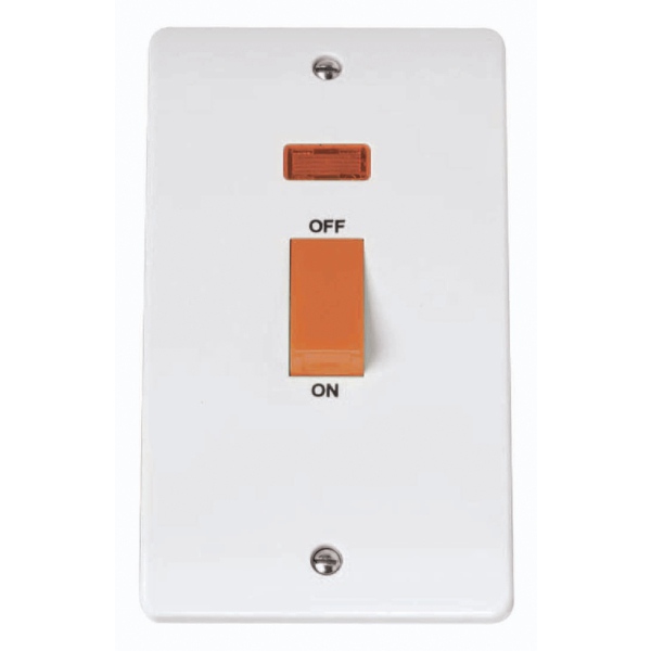 Click CMA202 45A 2 Gang Single Cooker Switch