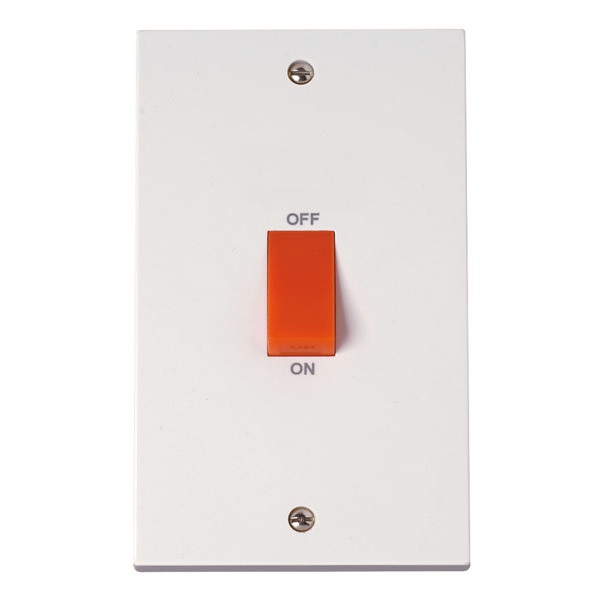 Click PRW202 45A DP Plate Switch - Double Plate Size