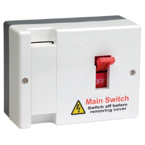 Click Scolmore DB750  100A Fused Mains Switch ( 100a HRC Fused Fitted )