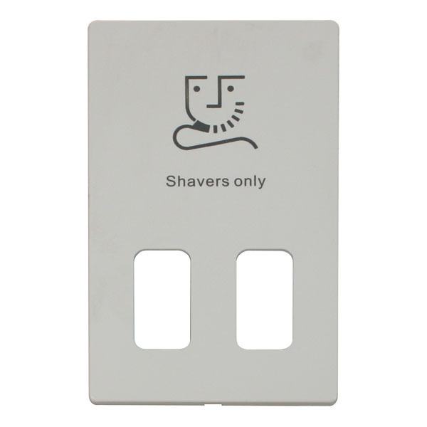 Click SCP100PW Dual Voltage Shaver Socket Outlet Cover Plate - White