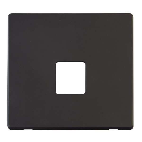 Click SCP120BK Single Telephone Socket Cover Plate - Black