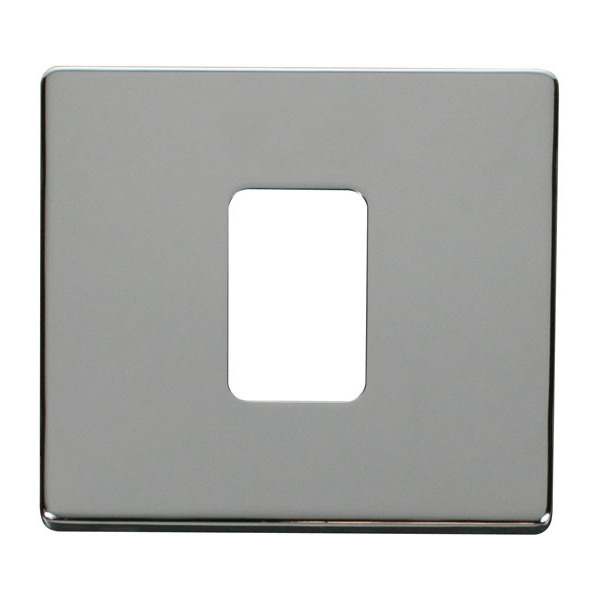 Click SCP200CH 45A 1 Gang Plate Switch Cover Plate - Chrome