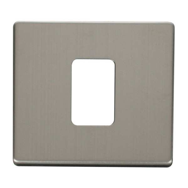 Click SCP200SS 45A 1 Gang Plate Switch Cover Plate - Stainless Steel