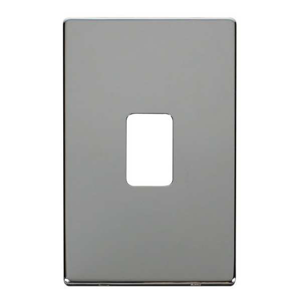 Click SCP202CH 45A 2 Gang Plate Switch Cover Plate - Chrome