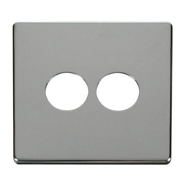 Click SCP222CH 2 Gang Toggle Switch Cover Plate - Chrome