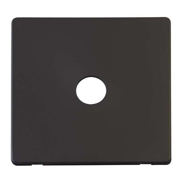 Click SCP231BK Single Coaxial Socket Cover Plate - Black