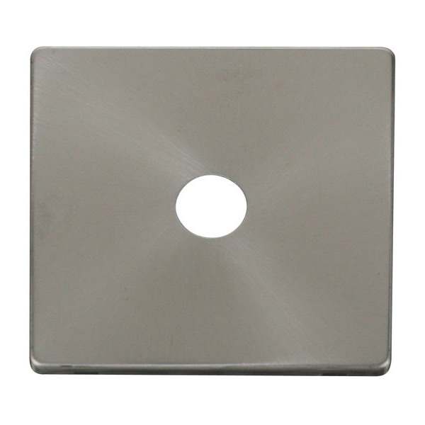 Click SCP231BS Single Coaxial Socket Cover Plate - Brushed Stainless