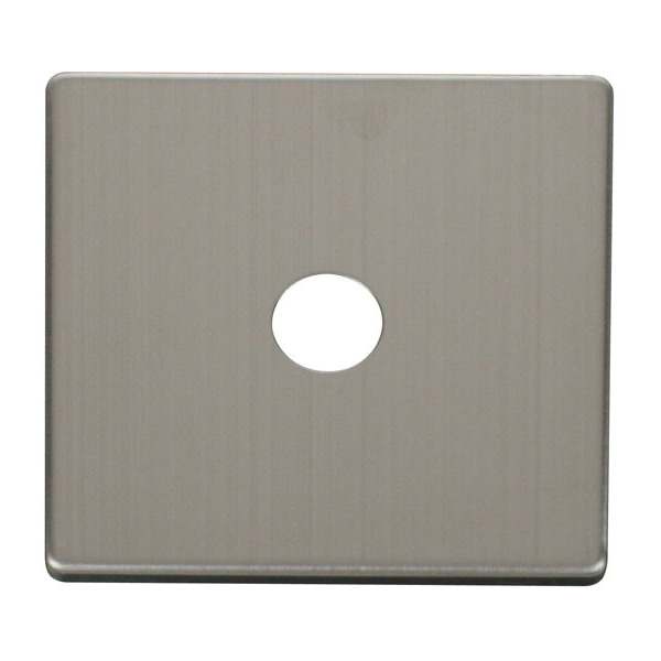 Click SCP231SS Single Coaxial Socket Cover Plate - Stainless Steel